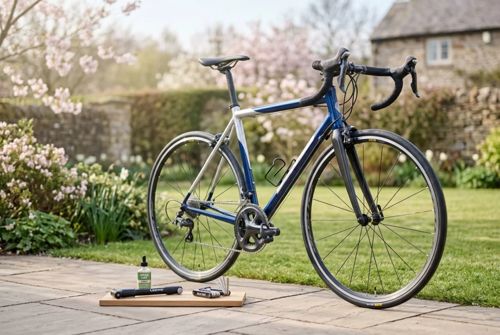 A shiny bike ready to ride following a spring tune-up